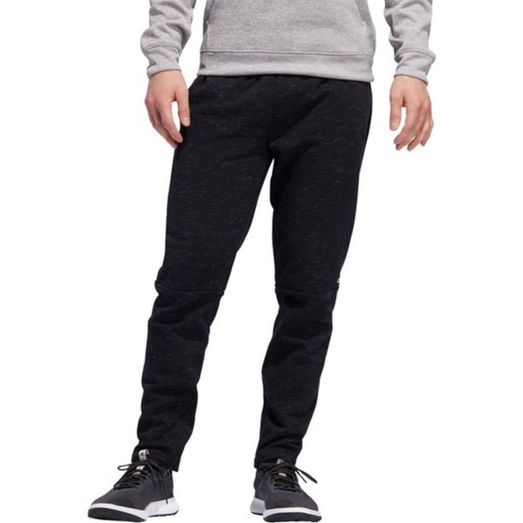 adidas Men’s Post Game Tapered Fleece Track Pants Joggers with Side Ankle Zips - Picture 2 of 16